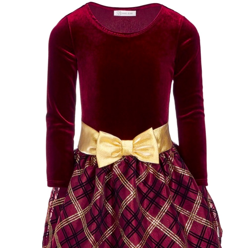🚚 Free Shipping EUC Bonnie Jean little girls Holiday Dress